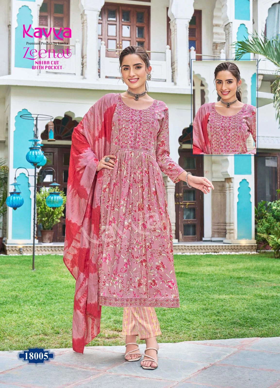Kavya Zeenat Vol 18 Capsule Foil Print Wholesale Readymade Salwar Suit Catalog — Wholesale Readymade Suit, Kavya wholesale from Surat - Gallery Image 3